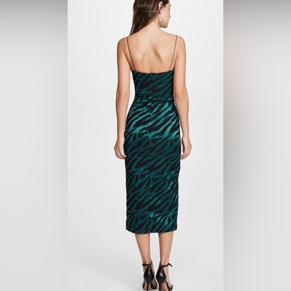 Bec and Bridge Emerald and Black zebra print dress - Picture 3 of 10